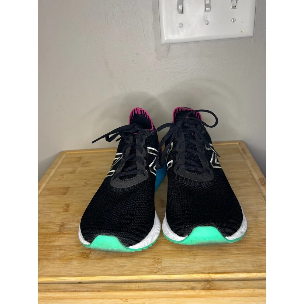 New Balance FuelCell Echo Womens Running Shoes Black Pink Blue WFCECSB Size 9.5
